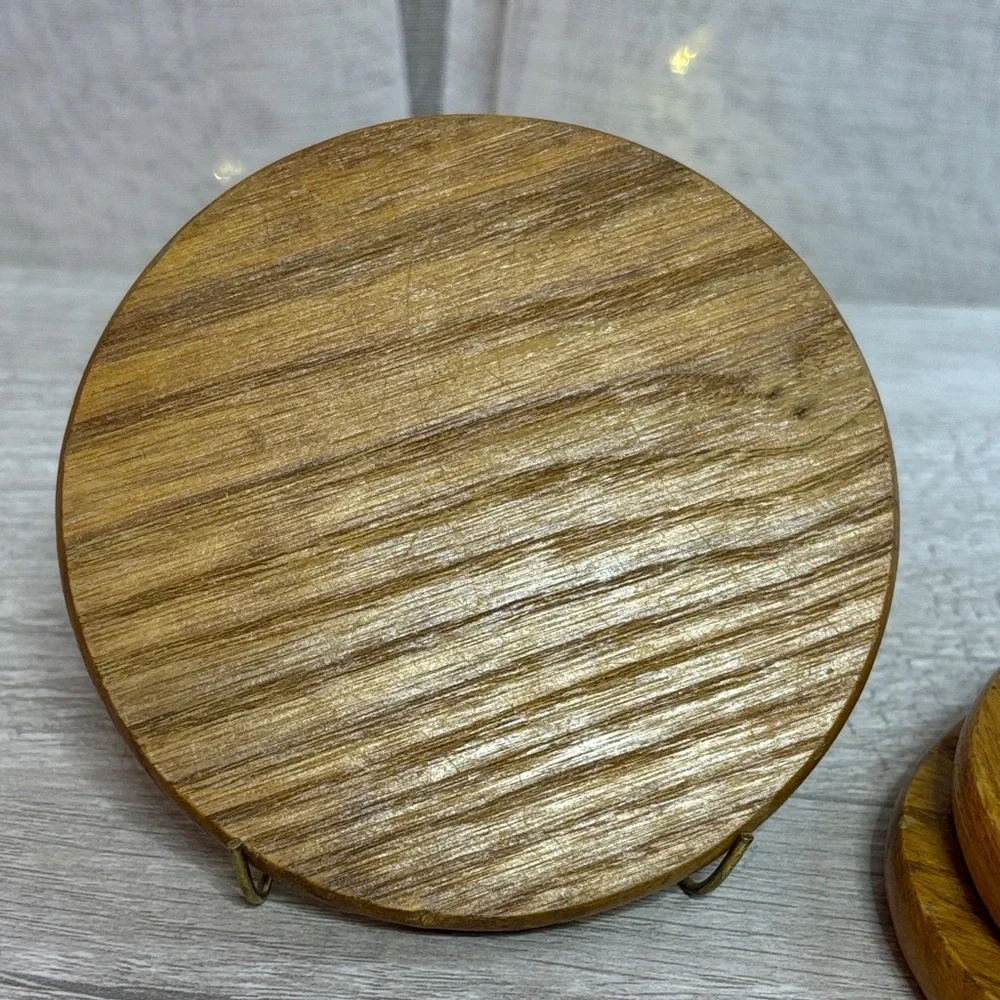 Elegant Brown Wooden Coasters